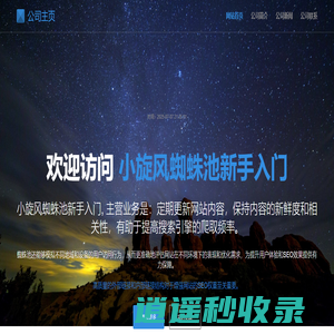 收录蜘蛛池_站群网