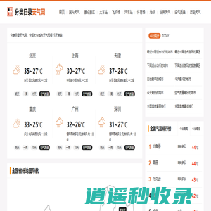 分类目录天气网 - 全国大中城市天气预报,天气预报查询一周,天气预报15天查询
